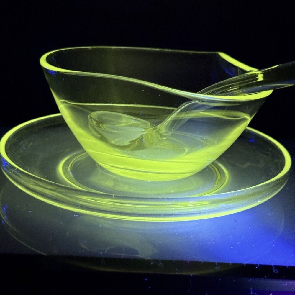mayonnaise bowl underplate ladle set Clear UV Reactive